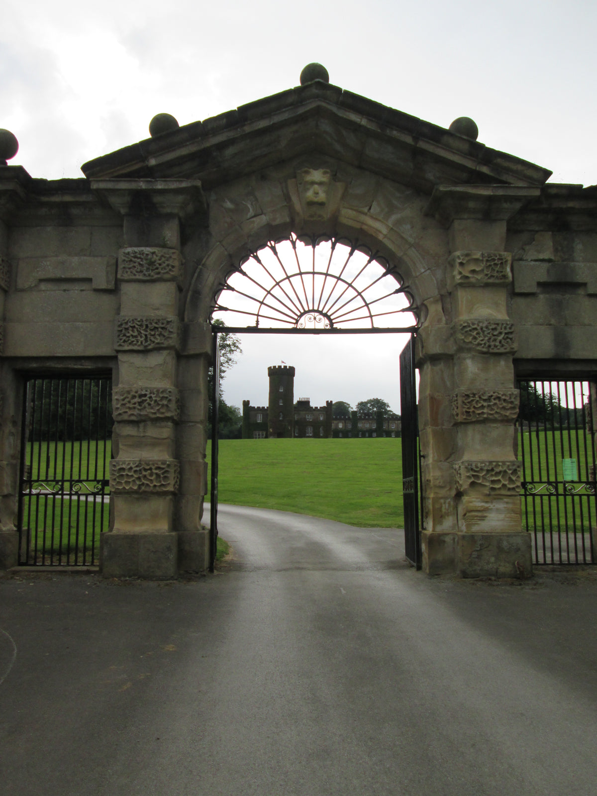 The historic gateway into Swinton Park, part of the Swinton Estate near Masham