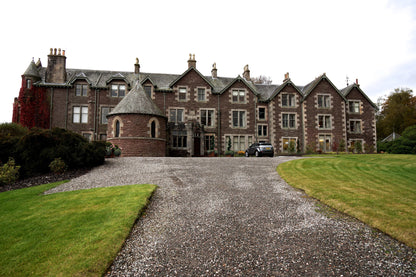 Cromlix House, the Victorian mansion at the heart of the estate the Woodland Retreat sits within.