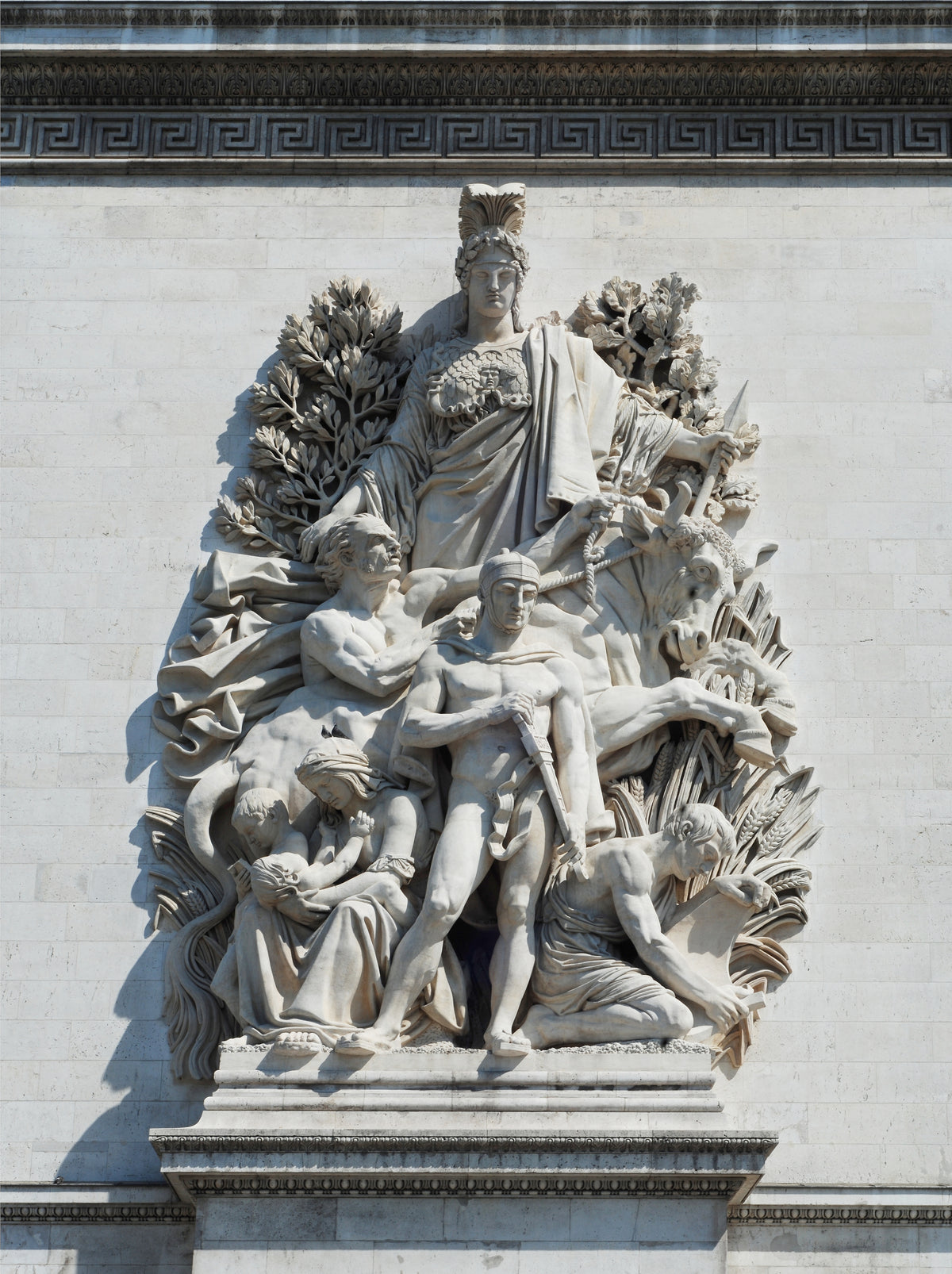 Sculpted relief on the Arc de Triomphe, near Le Royal Monceau Raffles Paris in the eighth arrondissement