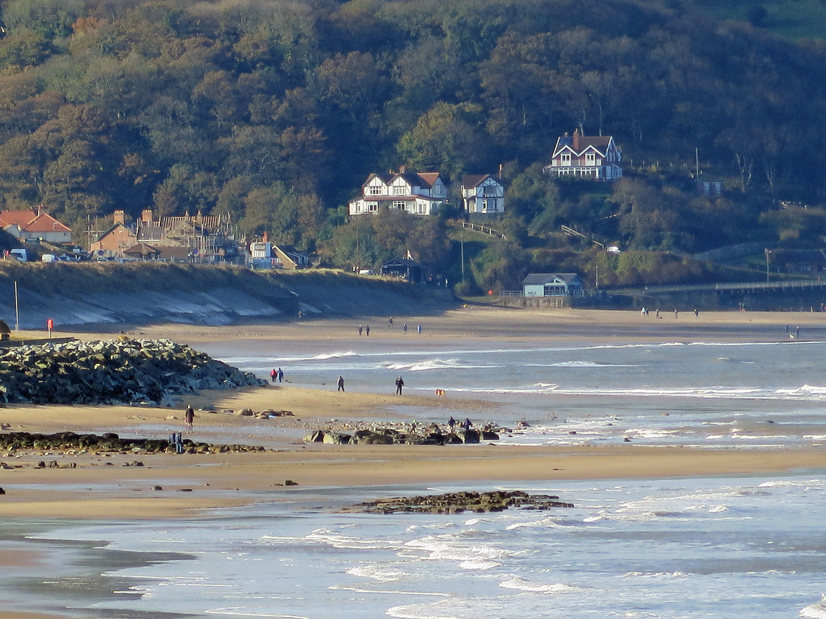 Sandsend beach and the coastline near the estate, seen from Whitby's East Pier, not the hotel itself.