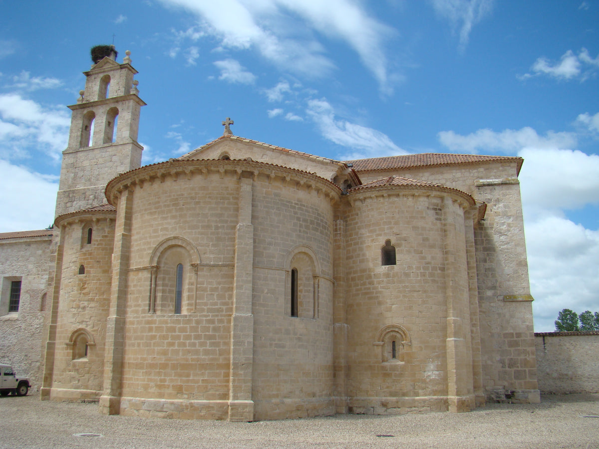 The Romanesque abbey church at Abadía de Retuerta in Sardón de Duero, Valladolid, the abbey whose old stables house the spa