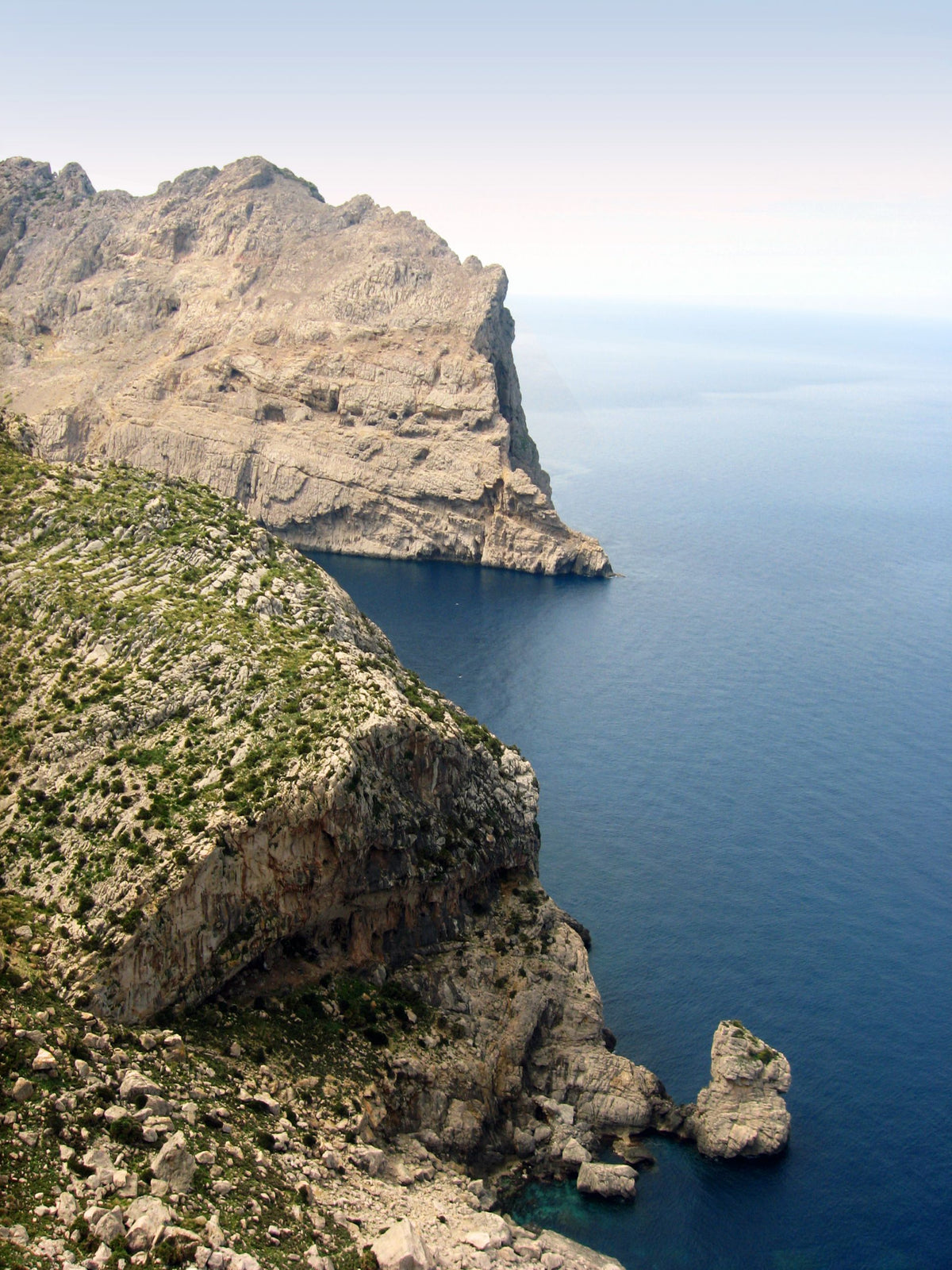 Rocky cliffs meeting the Mediterranean Sea in Spain