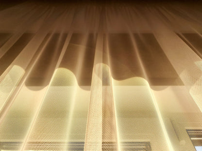 Warm sunlight pouring through fine gauze, the light a spa on the tenth floor gets and a basement never does