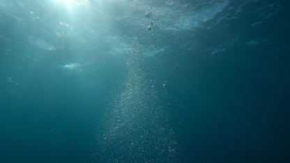 A column of fine bubbles rising through deep water, The Lanesborough Club & Spa