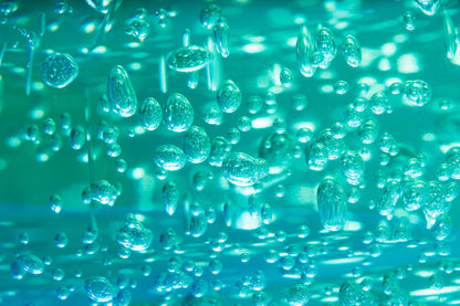 Close up of clear mineral water droplets at The Cross Bath