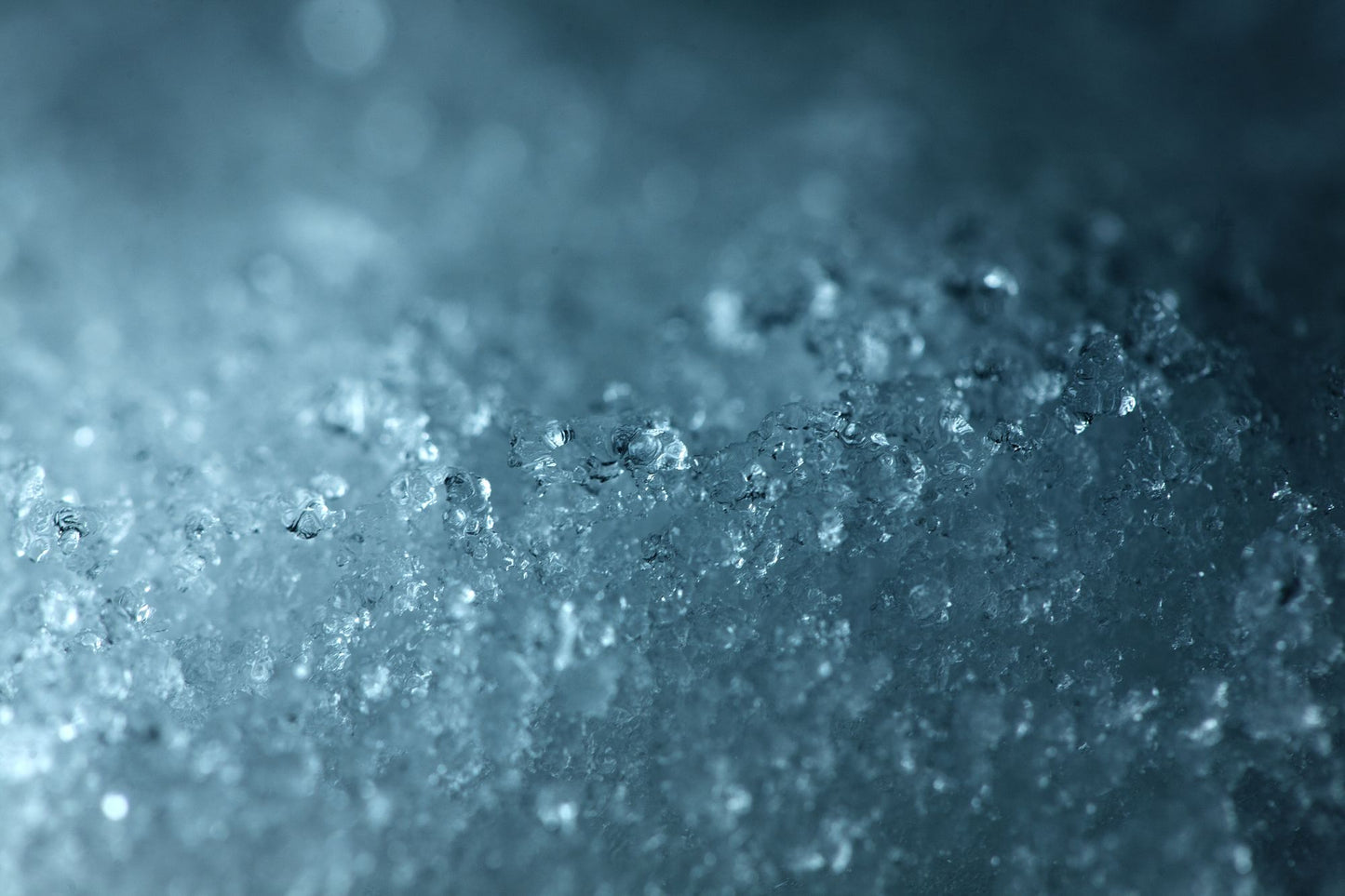 Ice crystals in macro against deep blue, Lanserhof at The Arts Club