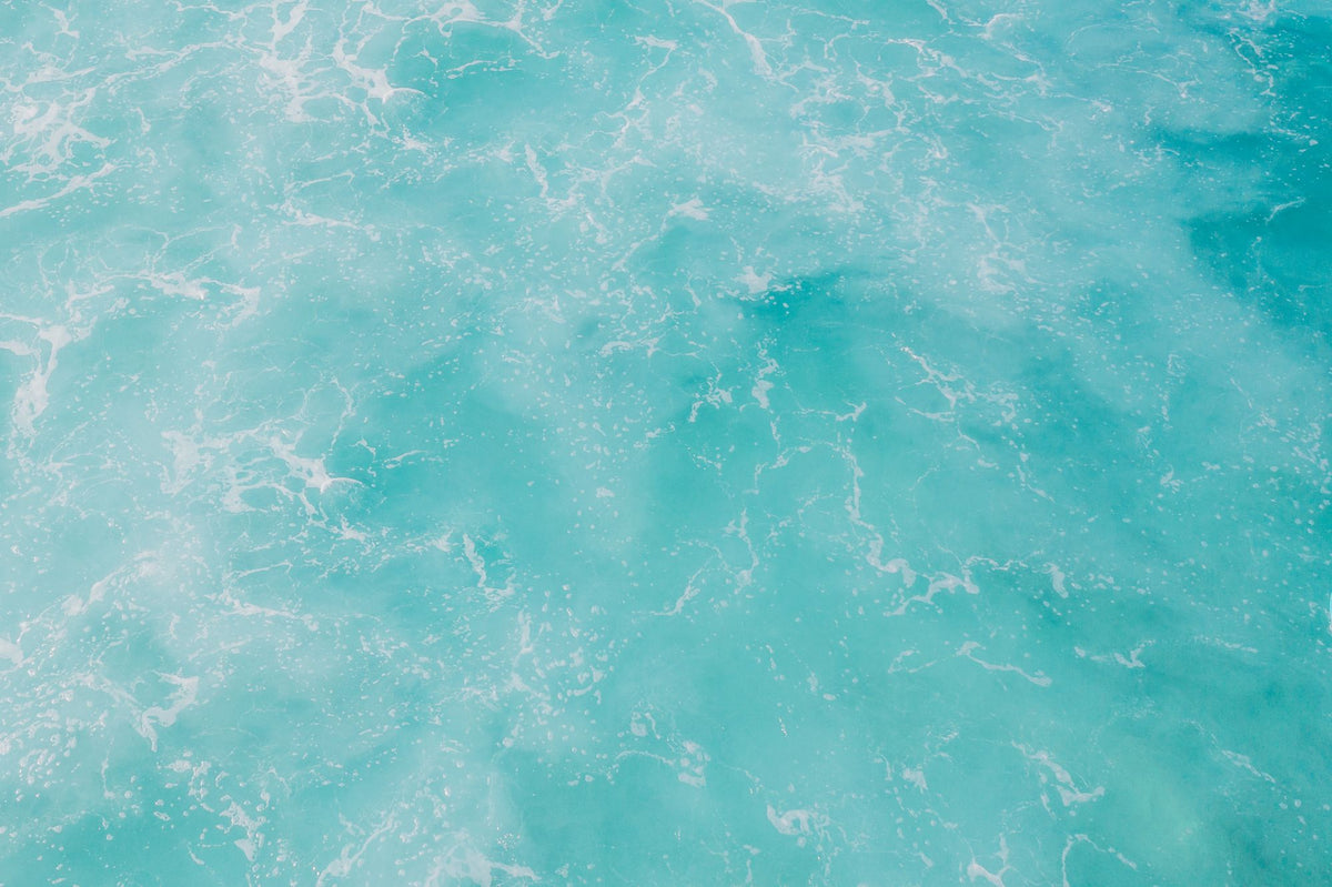 Frothing turquoise cold water