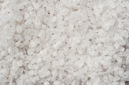 Coarse white salt crystals in close up, The House Spa at Dormy House, Broadway